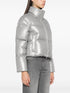 lamé-effect puffer jacket